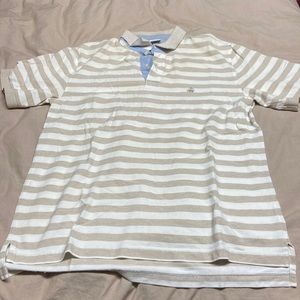 Brooks brother polo creme and brown